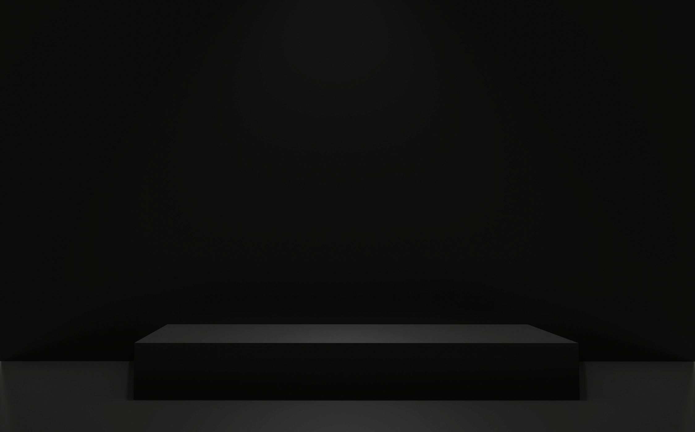 Dark Black Podium Minimal Geometric Abstract.